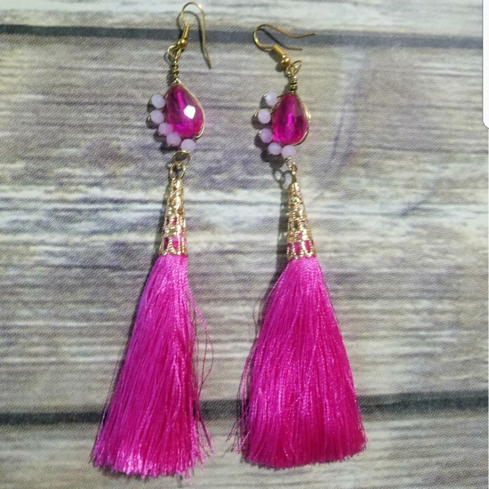 Handcrafted tassle earings